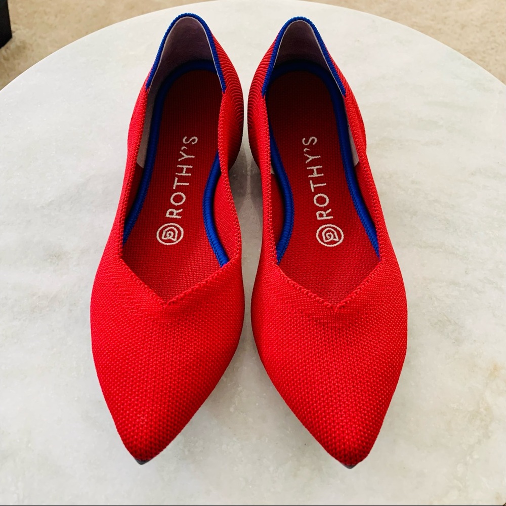 Rothy’s Point Chili Red size 7.5 - Retired color!